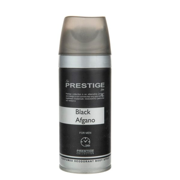 اسپری خوشبو کننده بدن مردانه پرستیج (PRESTIGE) مدل BLACK AFGANO حجم 150 میلی لیتر